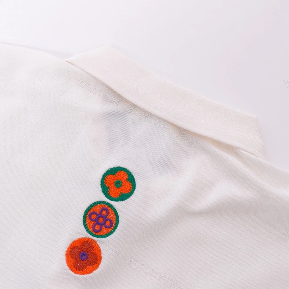 View 4 of 高仿LV*SS23系列1AFR0036彩標刺繡POLO衫白色