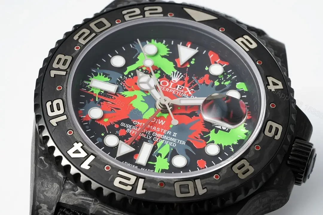 View 5 of GS Factory Clean Factory Diw Rolex GMT-Master II, Black, Carbon Fiber