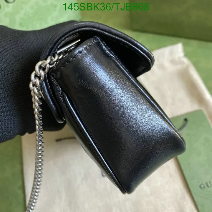View 6 of Gucci Super Mini Bag in Blue Matelassé Chevron Leather with Silver-Toned Hardware 496474