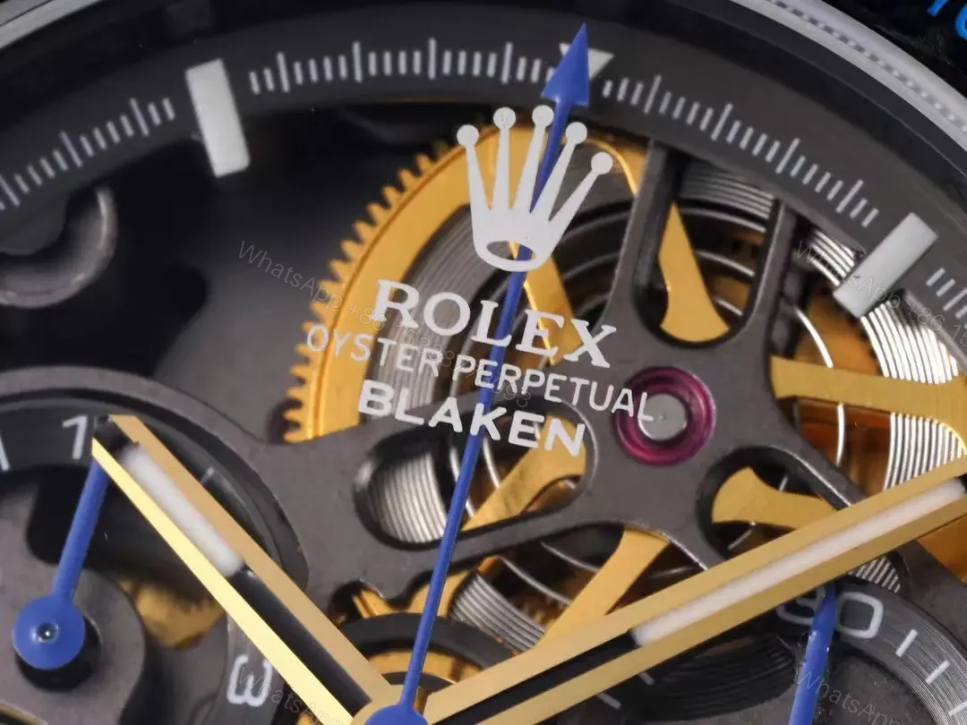 View 4 of Best Rolex Daytona Skeleton Blue replica 40MM Blue Rubber Strap Edition RLX-DAYTONA-SKELETON-BLUE-40MM-BLUE-RUBBER-STRAP