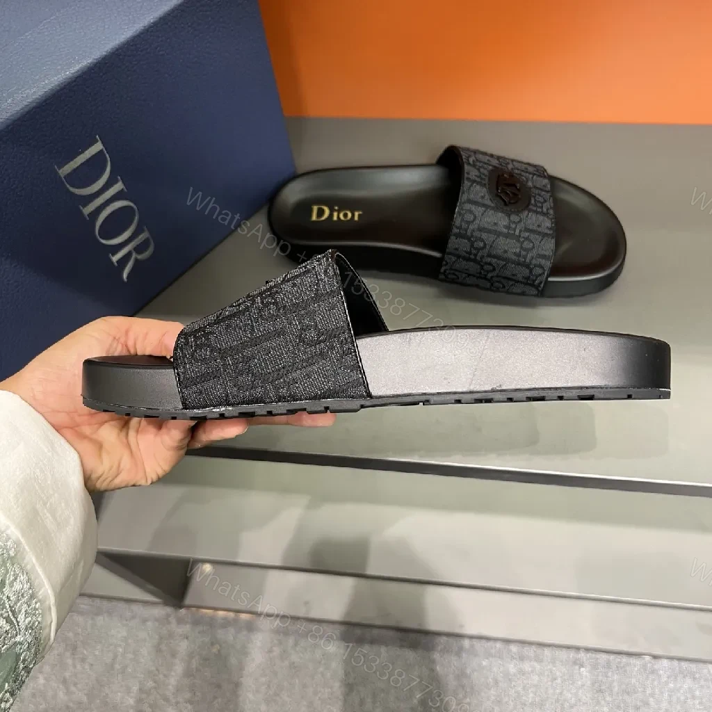 View 7 of Monogram Texture Black Slide: Everyday Luxury Footwear