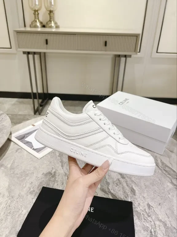 View 7 of Chic White Luxe Sneakers: Premium Leather, Minimalist Style