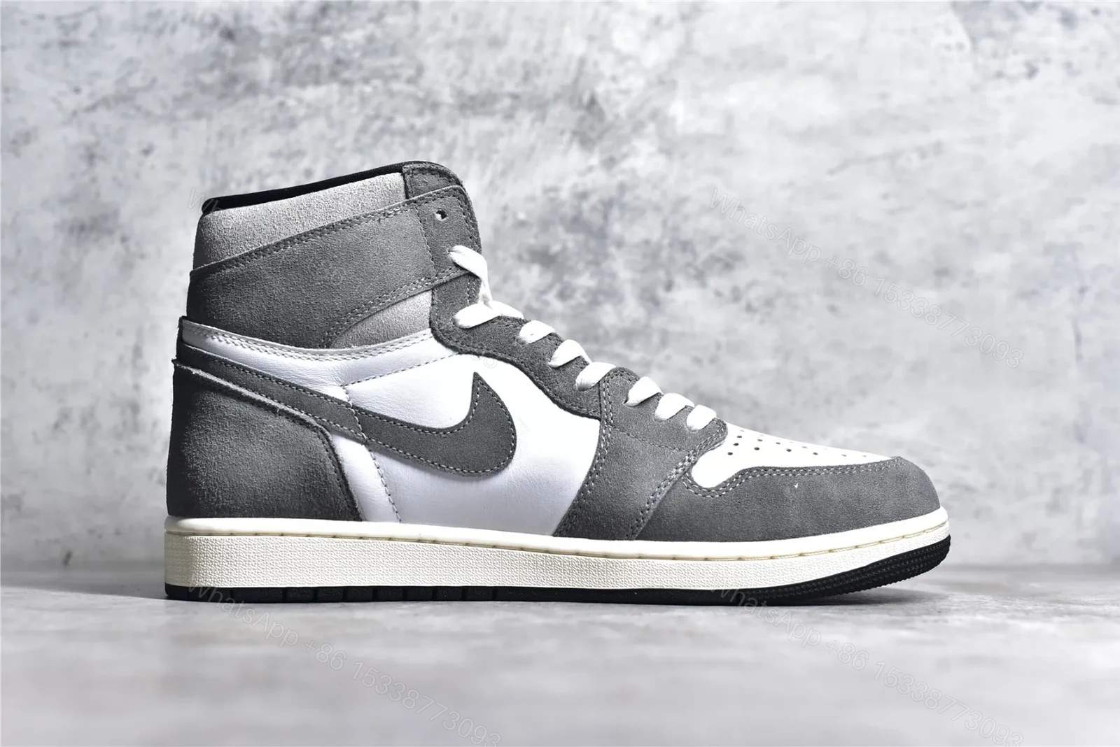 View 3 of Air Jordan 1 Retro High “Washed Black” Reps