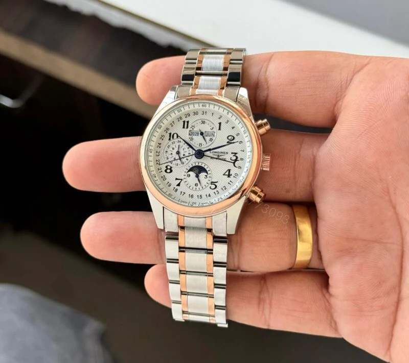 Longines Moon-Phase Automatic 42MM Silver Dial Steel — view 1