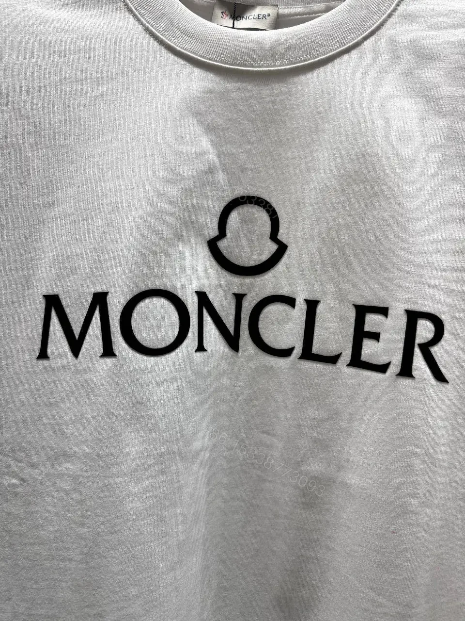 View 8 of White Cotton Crest Tee: Modern Luxury, Relaxed Fit