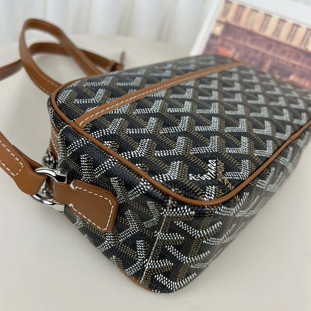 View 8 of 高仿Goyard*CAPVEP4相機郵差包棕色小號免檢版