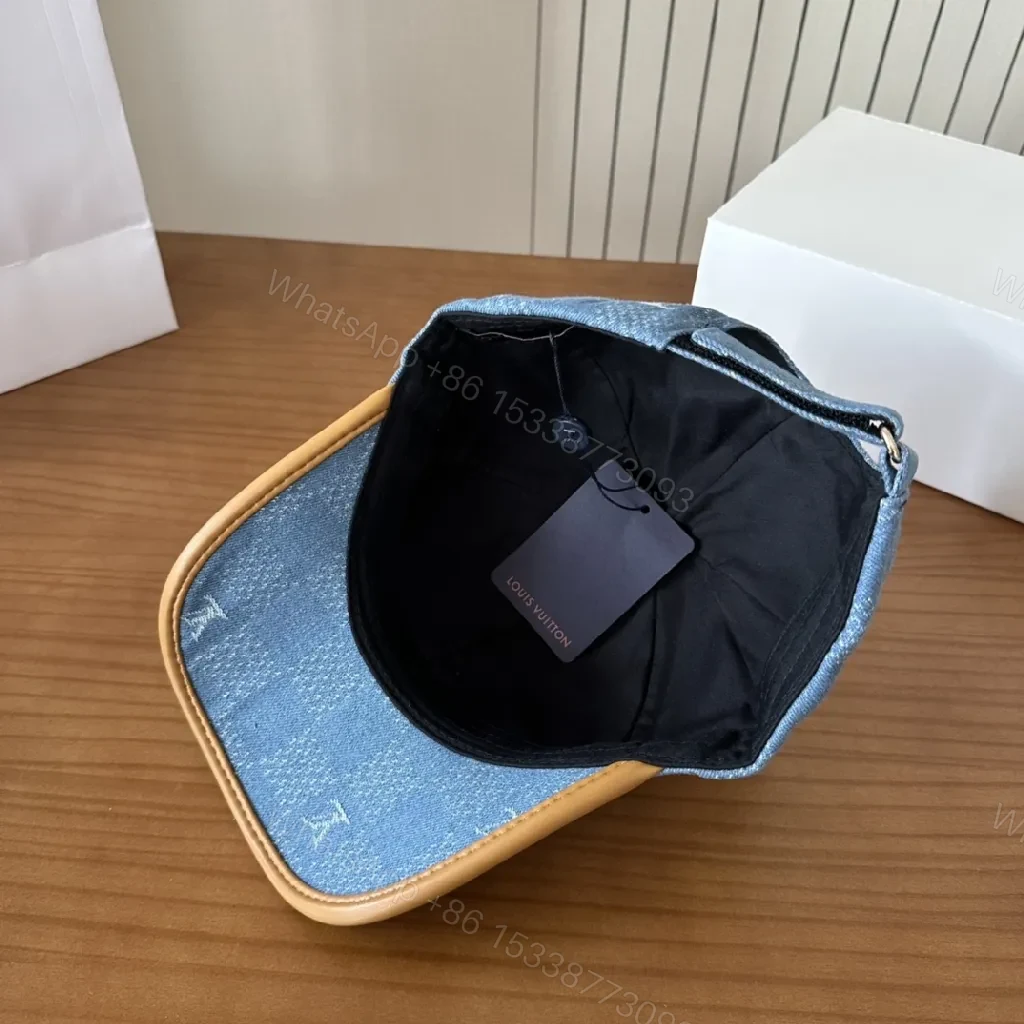 View 5 of Denim Monogram Cap: Modern Luxe, Durable, Everyday Wear
