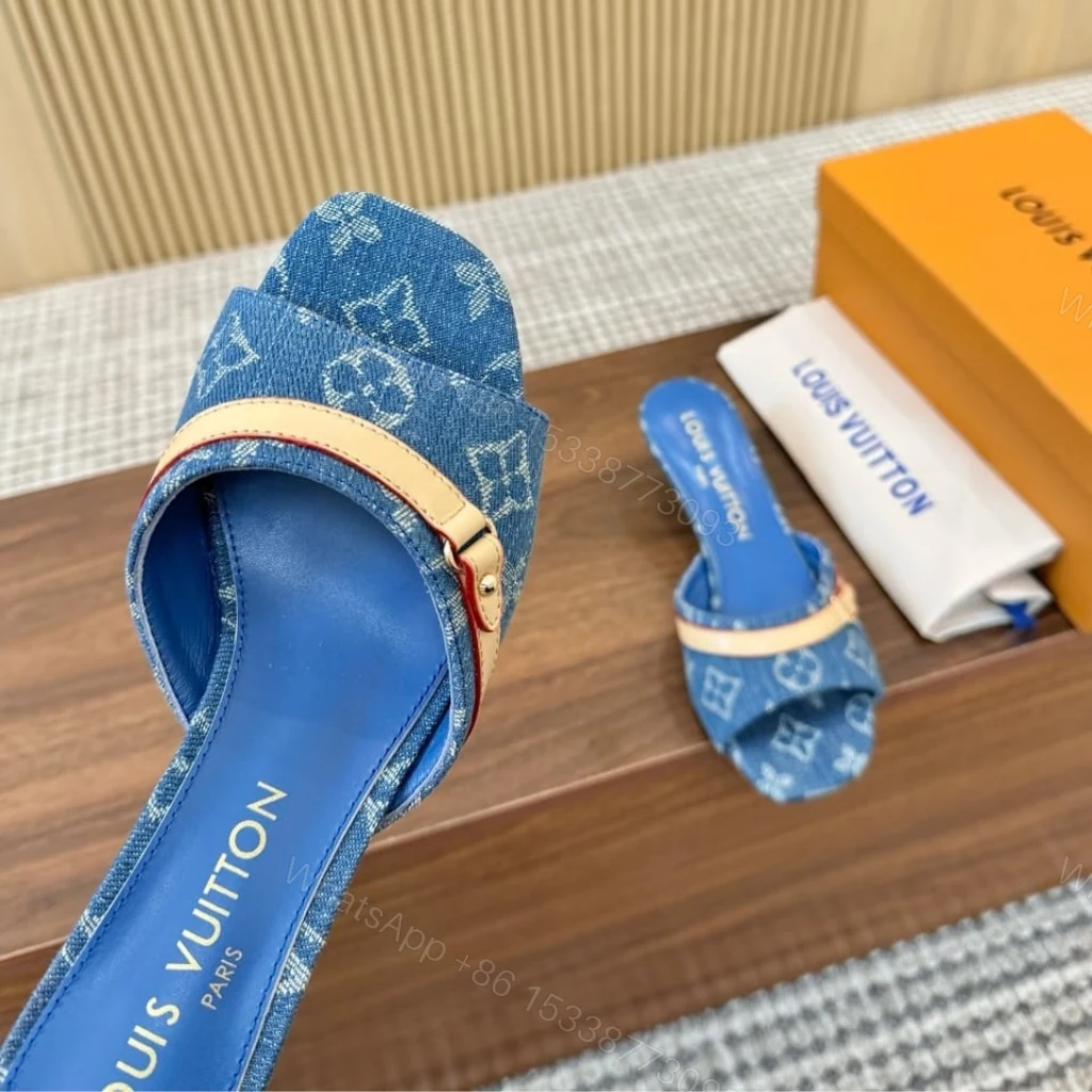 View 6 of Louis Vuitton 6AM Mule Denim Blue 1ADIEX
