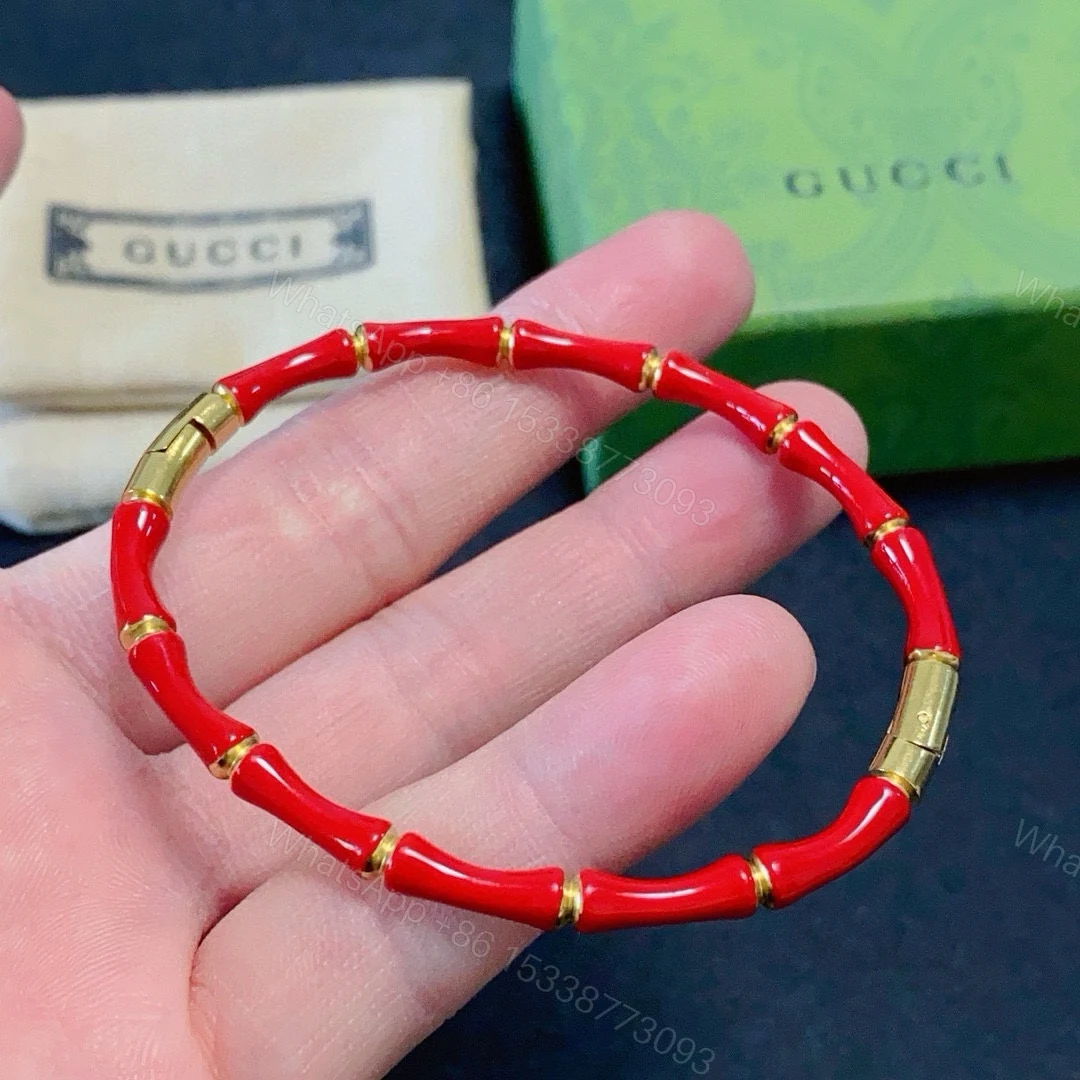 Gucci原單竹節紅玉手鍊 復古質感女款氣質飾品推薦 — view 1