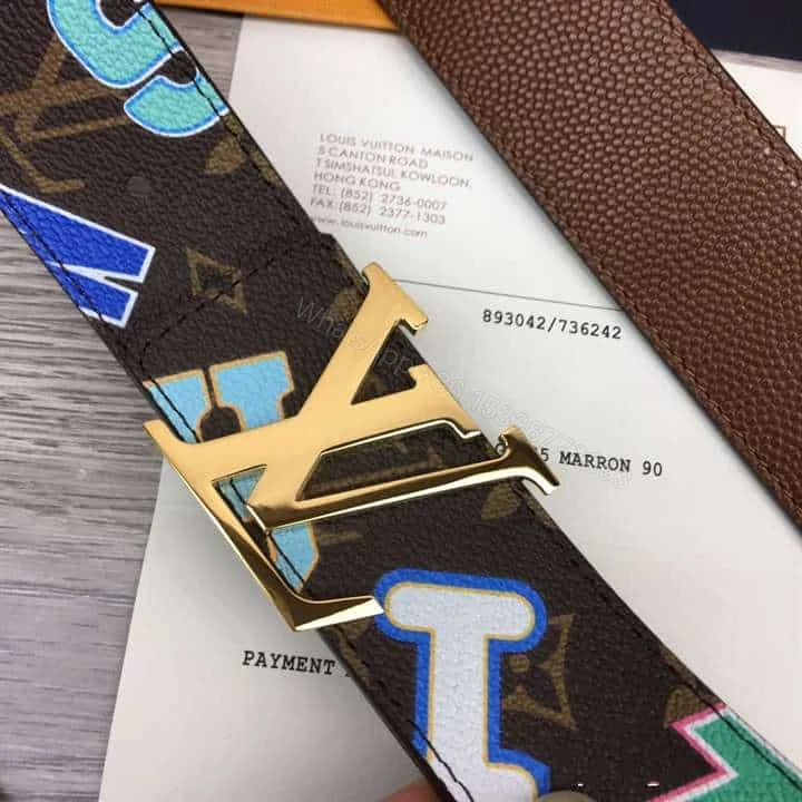 View 10 of LOUIS X NBA LV INITIALES 40MM REVERSIBLE BELT MONOGRAM CANVAS CALF LEATHER REVERSE – B75