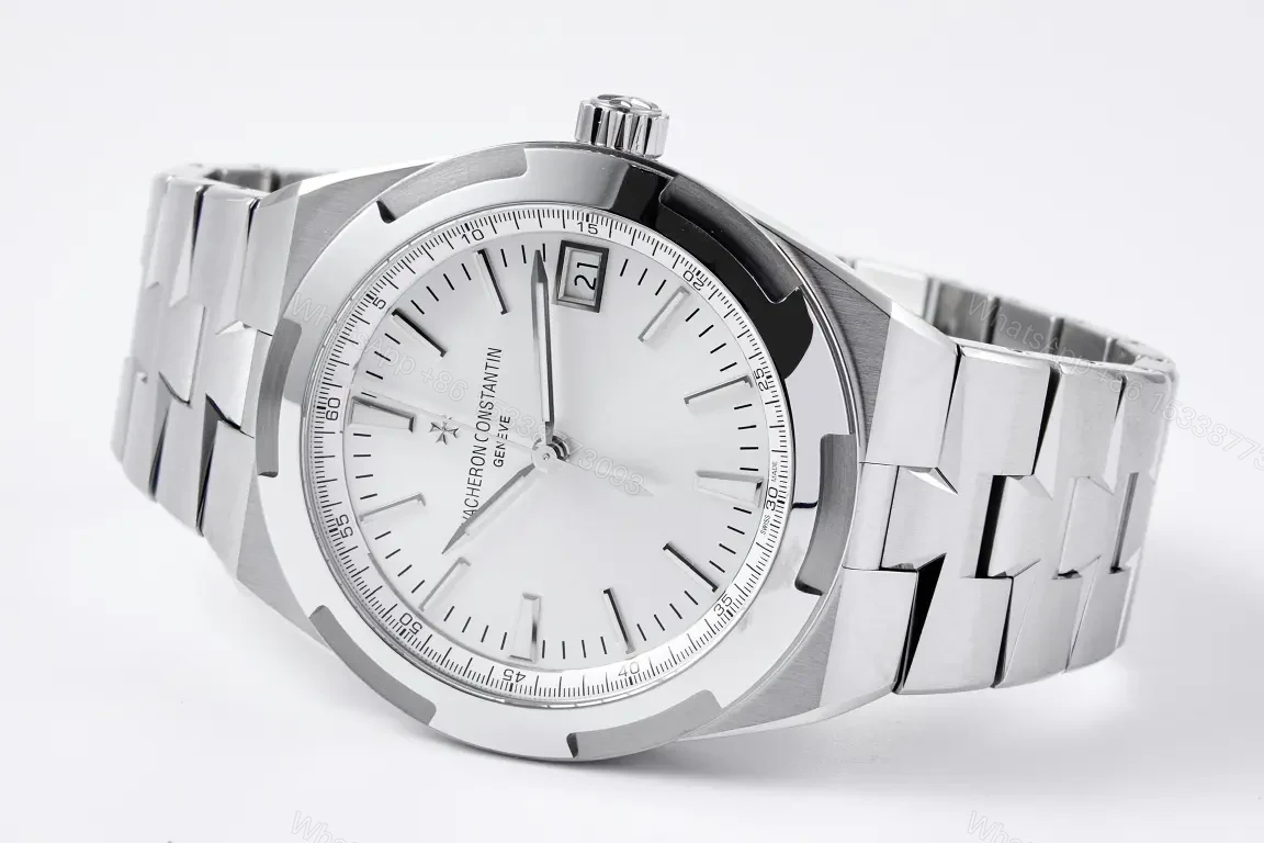 View 3 of TWA Factory Vacheron Constantin Overseas 4500V Series Stainless Steel Watch – Silver Dial, 41mm, Automatic Movement with 60-Hour Power Reserve, Interchangeable Steel and Rubber Straps