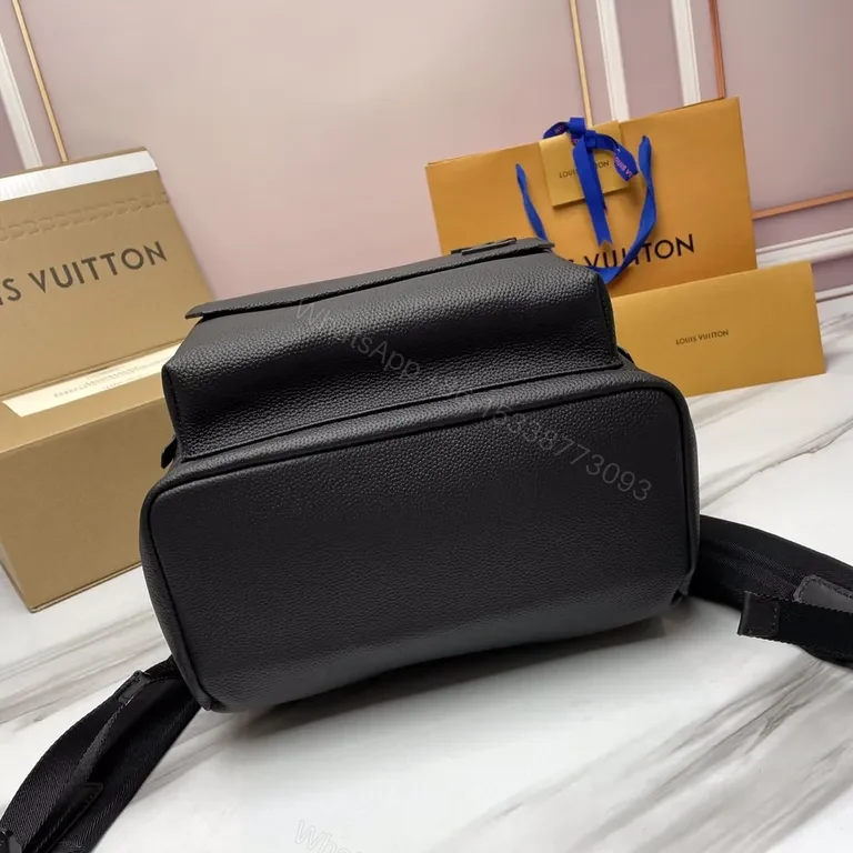 View 4 of Black Pebbled Leather Backpack â€” All-Day Readiness, Polished Confidence