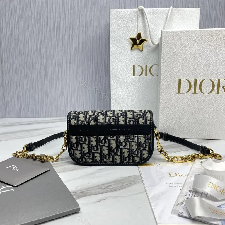 View 2 of Chic Dior Monogram Crossbody with Gold Hardware