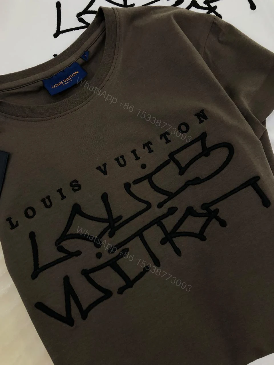 View 12 of FIRST COPY LOUIS VUITTON COTTON LYCRA CREW NECK T-SHIRT