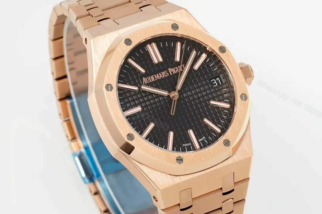 View 2 of Audemars Piguet Royal Oak 15500 Pink Gold Black Dial 15500OR.OO.1220OR.01