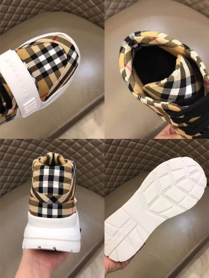 View 3 of BURBERRY VINTAGE CHECK HIGH-TOP SNEAKERS – BBR2