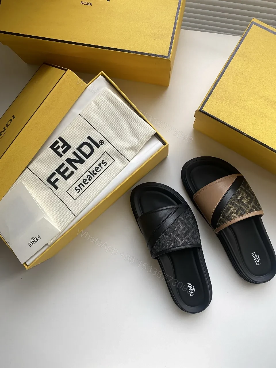 View 8 of Monogram Canvas Slide Sandals: Modern Comfort & Luxe Detailing