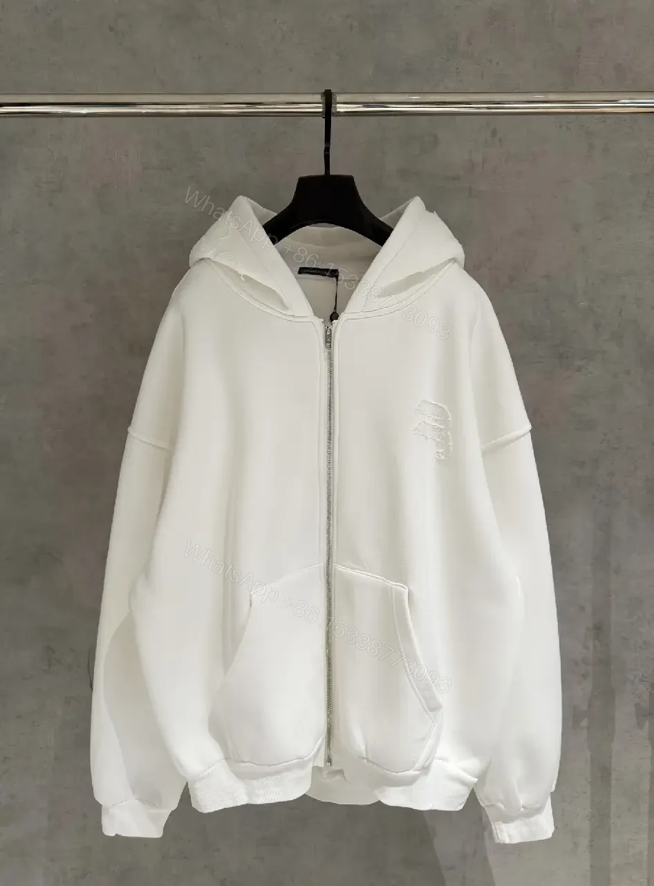 Off-White Minimalist Zip Hoodie: Subtle Texture, Premium Comfort — view 1