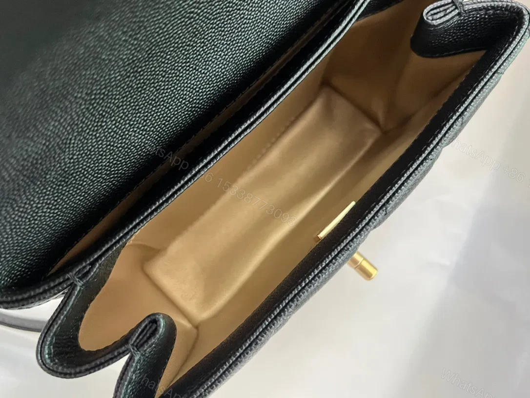 View 6 of Chanel Handle Woman’s Handbags Demi Lock Gold With Leather 19cm