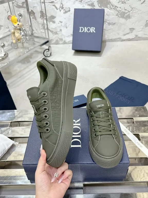 View 8 of Knit-Texture Luxury Low-Top Sneakers with Subtle Dior Detailing
