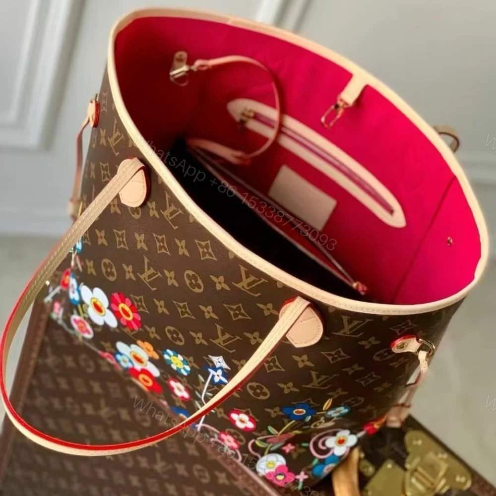 View 7 of Louis Vuitton X Takashi Murakami Neverfull MM Superflat Brown 32Cm