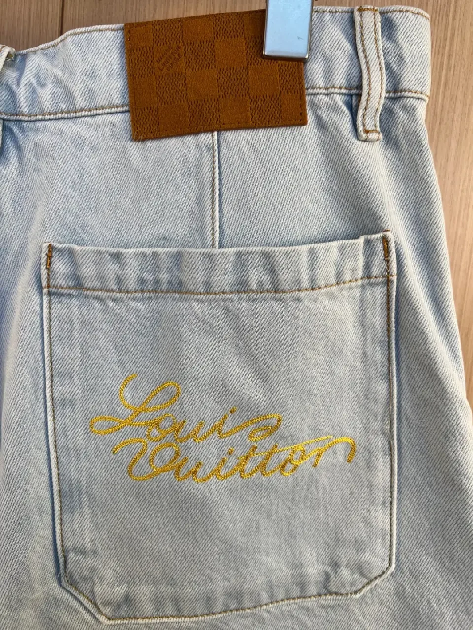 View 4 of Light Blue Denim Cargo Shorts for Men – Premium Everyday Leisurewear