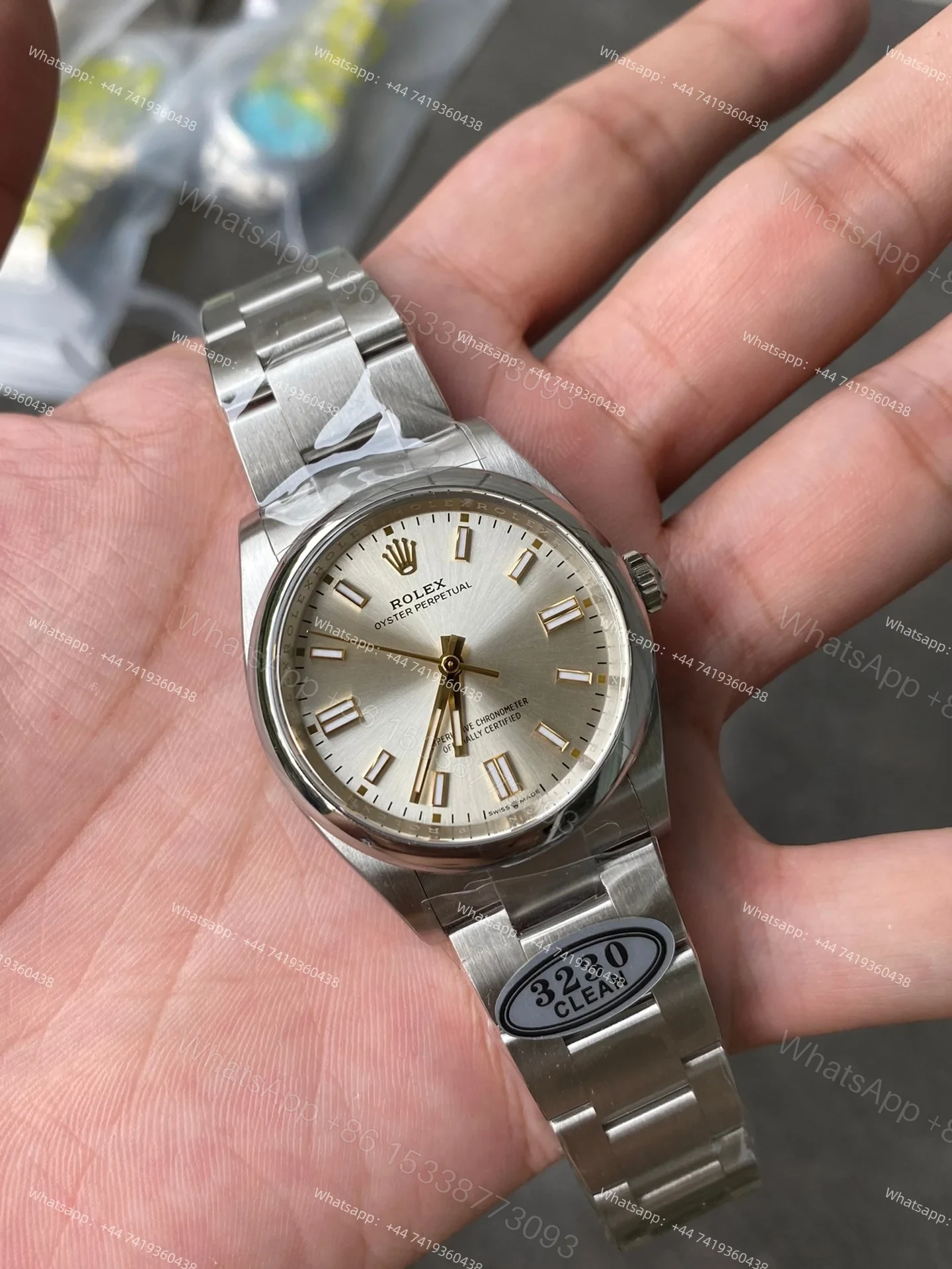 View 5 of Rolex Super Clone Oyster Perpetual M126000-0001 Silver Dial 36MM 3230 Movement