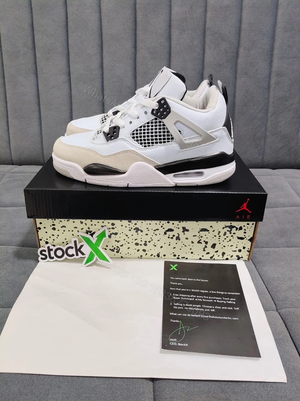 View 2 of FIRST COPY JORDAN RETRO 4 MILITARY BLACK FOR GIRLS