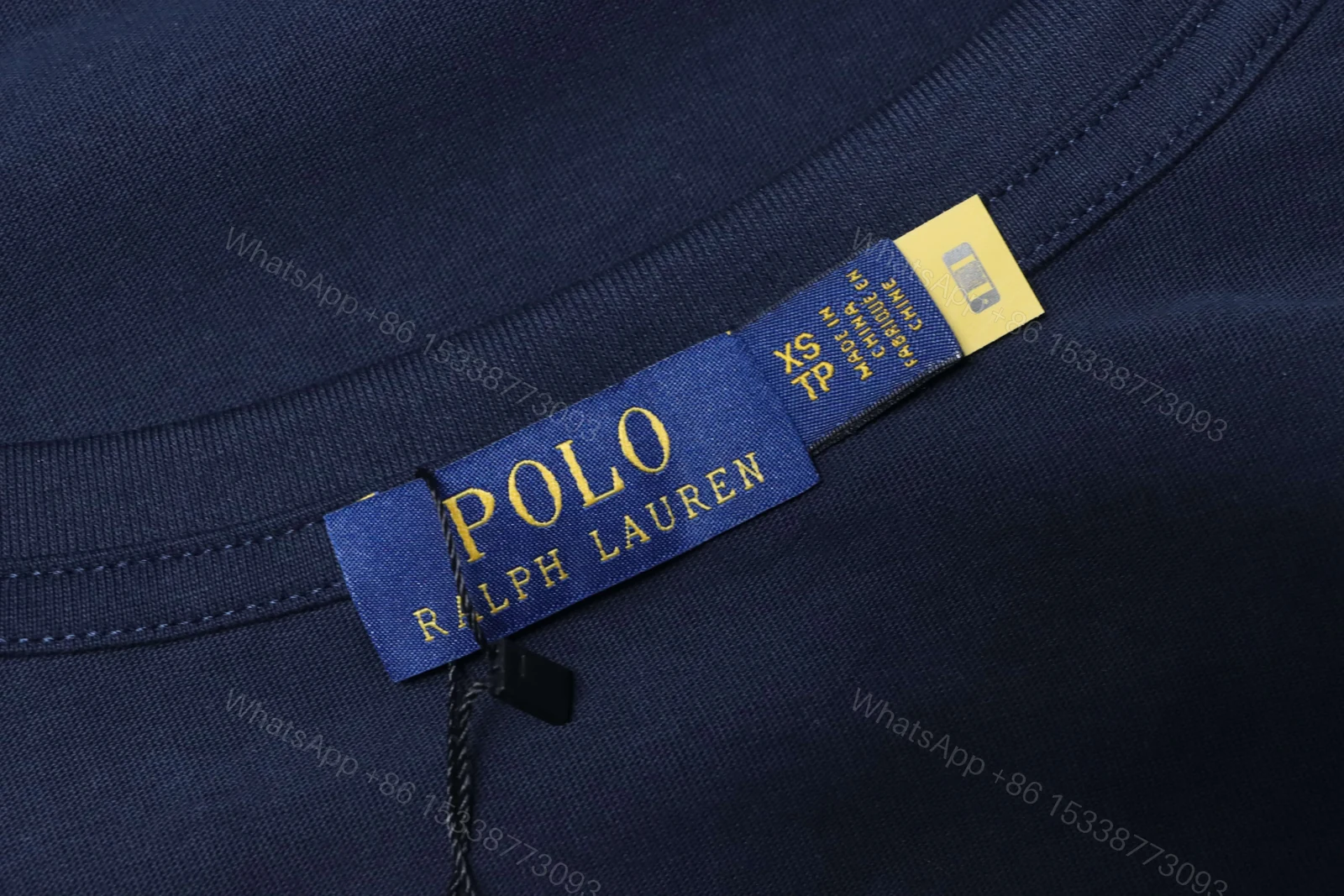 View 8 of Polo Ralph Lauren Small horse with round-neck short-sleeved shirt dark blue