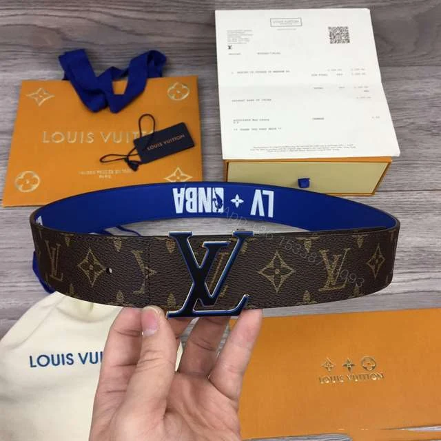 View 2 of LOUIS VUITTON X NBA 3 STEPS 40MM REVERSIBLE MONOGRAM CANVAS BELT – B114