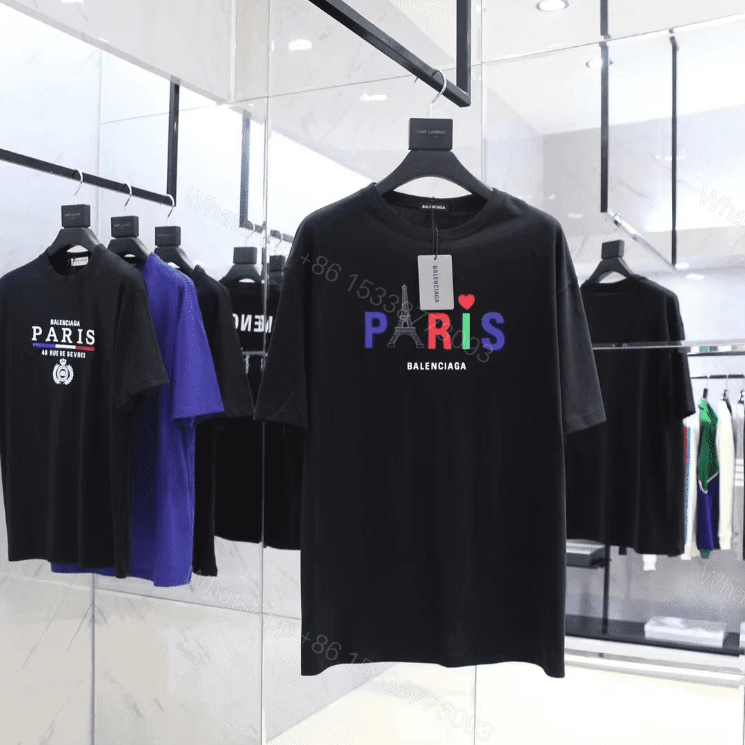 View 2 of BALENCIAGA MEN’S BLACK MODE LOGO TEE – BB42