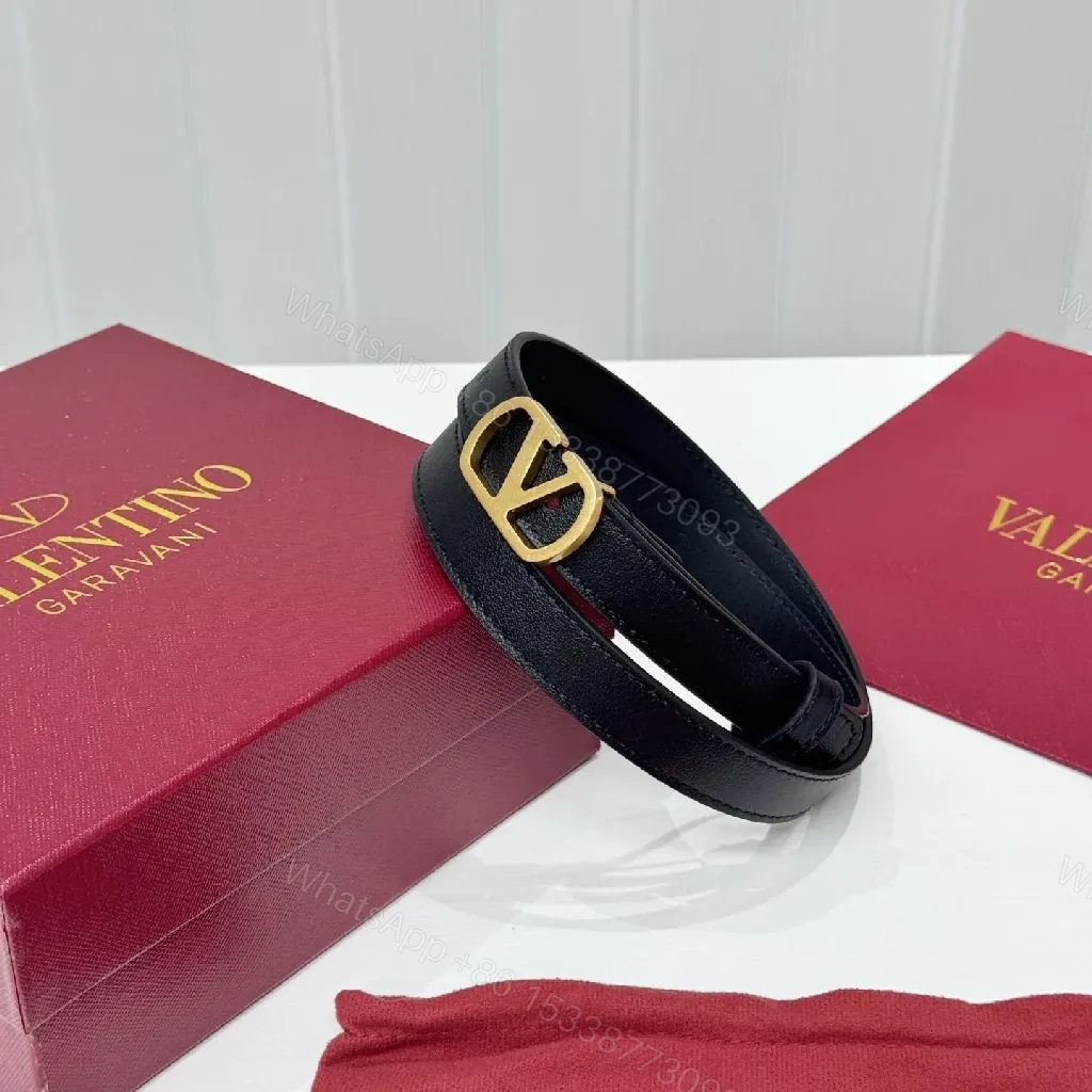 View 3 of Chic Black Leather Belt with Gold Buckle—Minimal Lux Belt