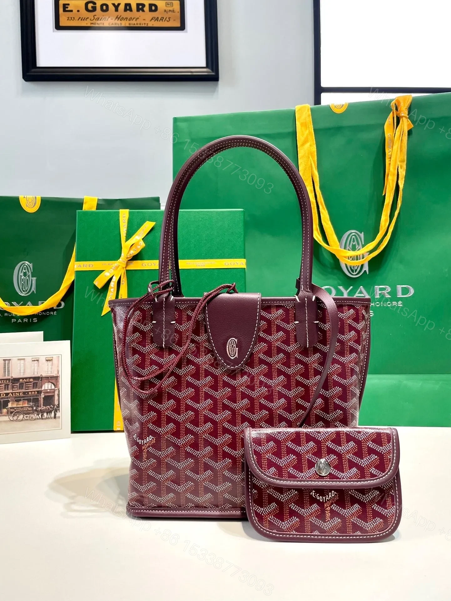 View 2 of Goyard Anjou Mini in Burgundy