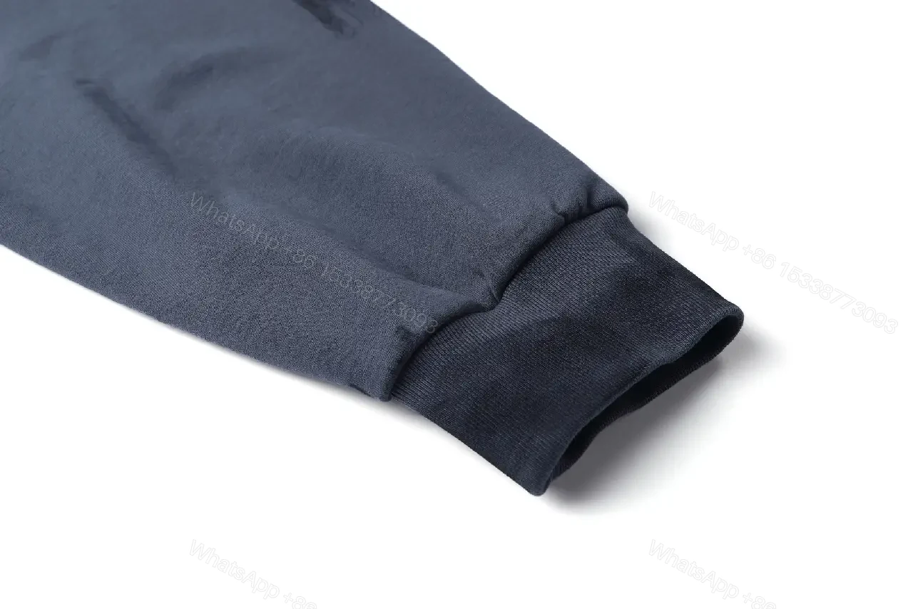 View 7 of Weathered Denim Oversized Zip Hoodie - Luxe Casual Comfort