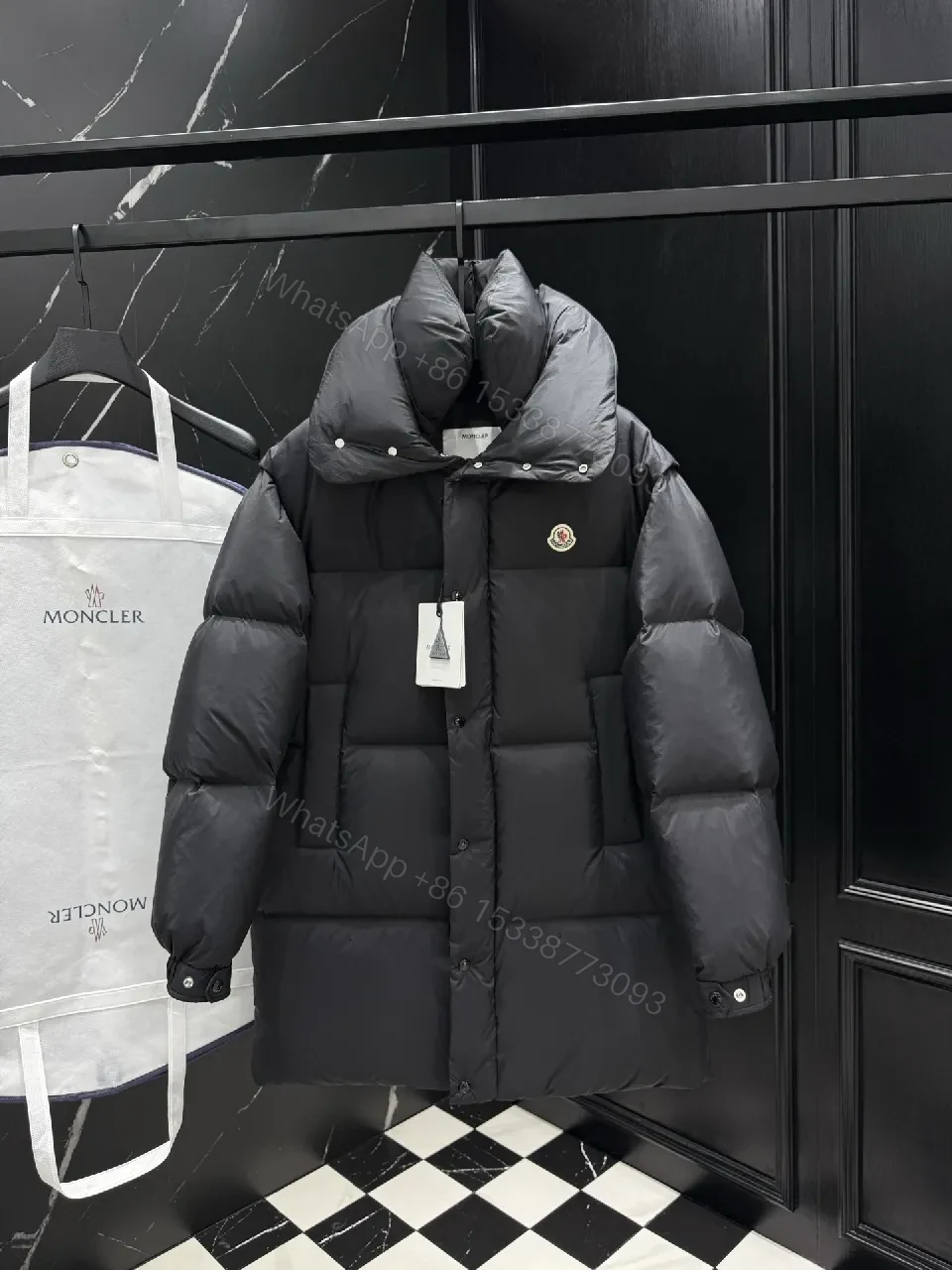 Ultra-Soft Down Parka with Continental Hood – Luxury Quilted Puffer — view 1