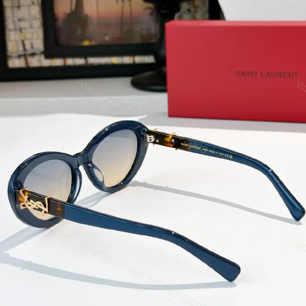 View 10 of Chic Black Round Sunglasses with Gold Hardware