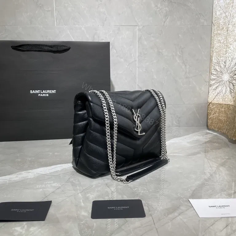 View 7 of Chic Black Quilted Leather Shoulder Bag - Versatile Saint Laurent