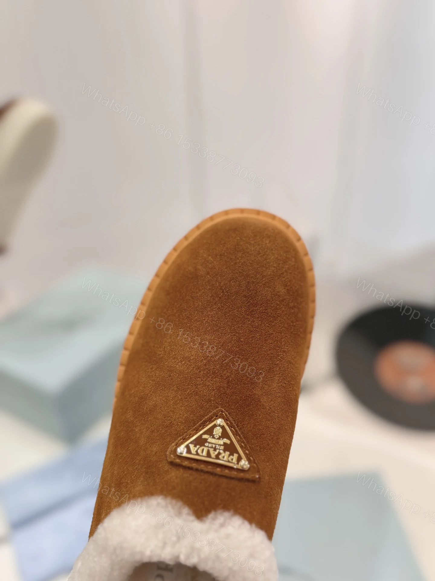 View 5 of PRADA SUEDE MULES CINNAMON 1S715N X0O F0401 F ZG50
