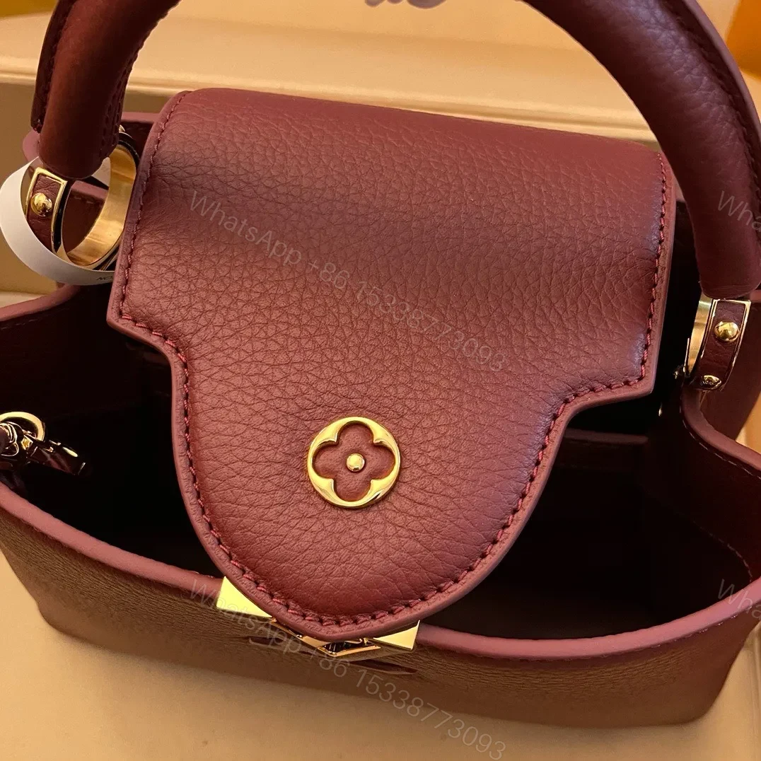 View 3 of Louis Vuitton LV Capucines Woman’s Dark Red Handbags 27x21x10cm
