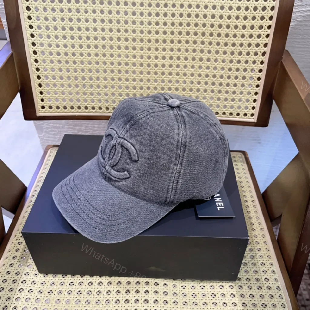 View 6 of Denim-Texture Cap: Subtle Luxury Everyday Confidence