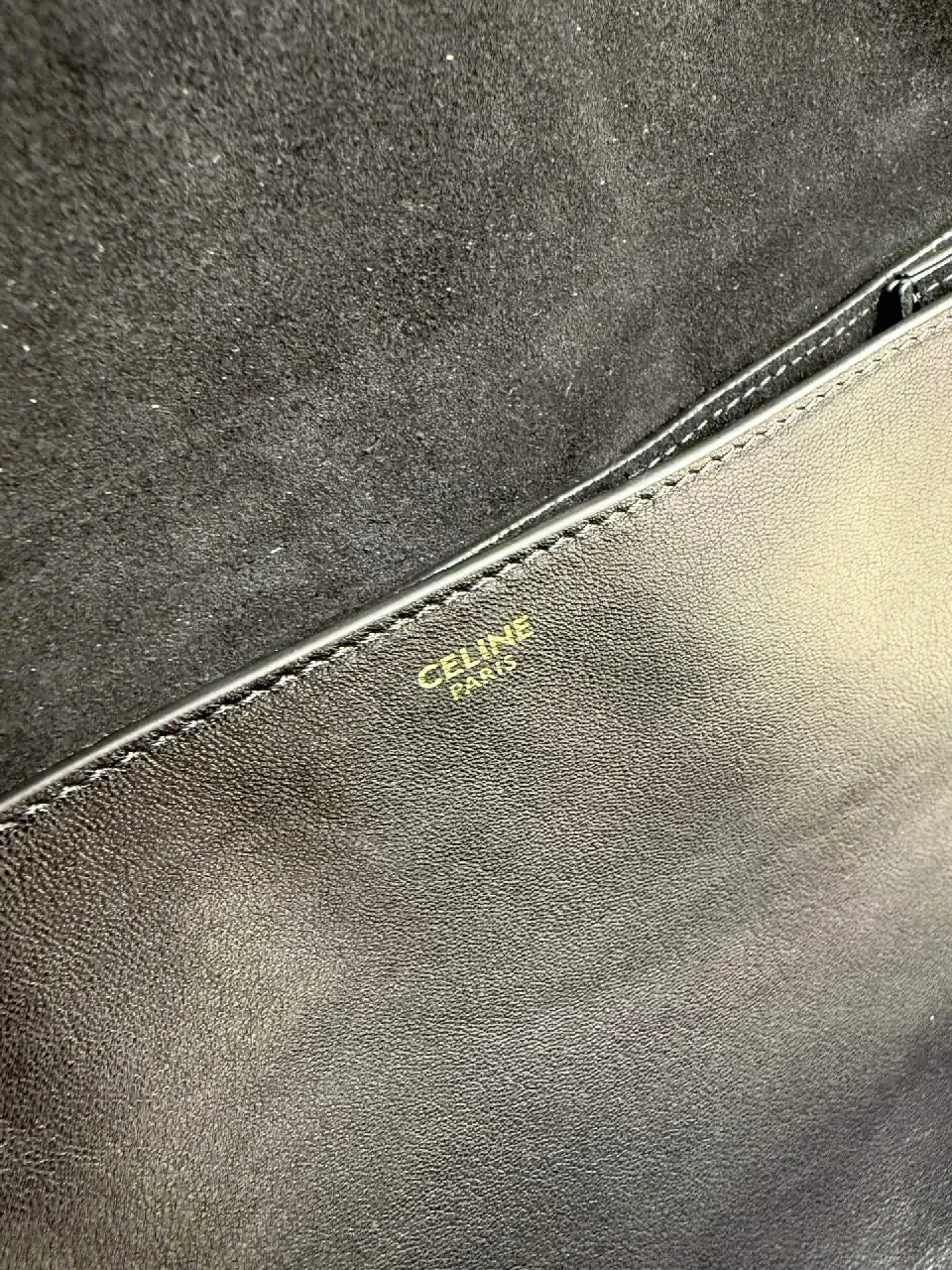 View 6 of Black Metallic Texture Shoulder Bag with Gold Accent