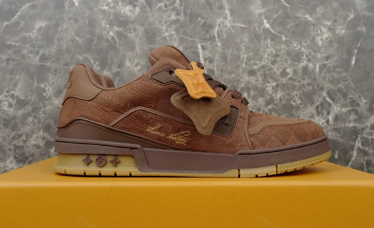 View 9 of Brown Suede Mesh High-Top Sneakers: Subtle Luxury Comfort