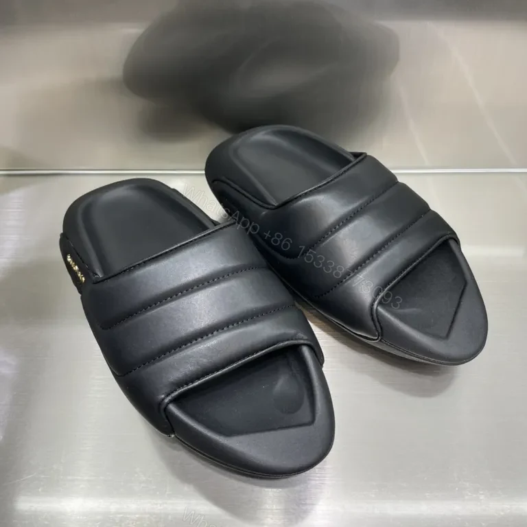 View 2 of Balmain Leather Slides: Luxe, All-Day Comfort Shoes