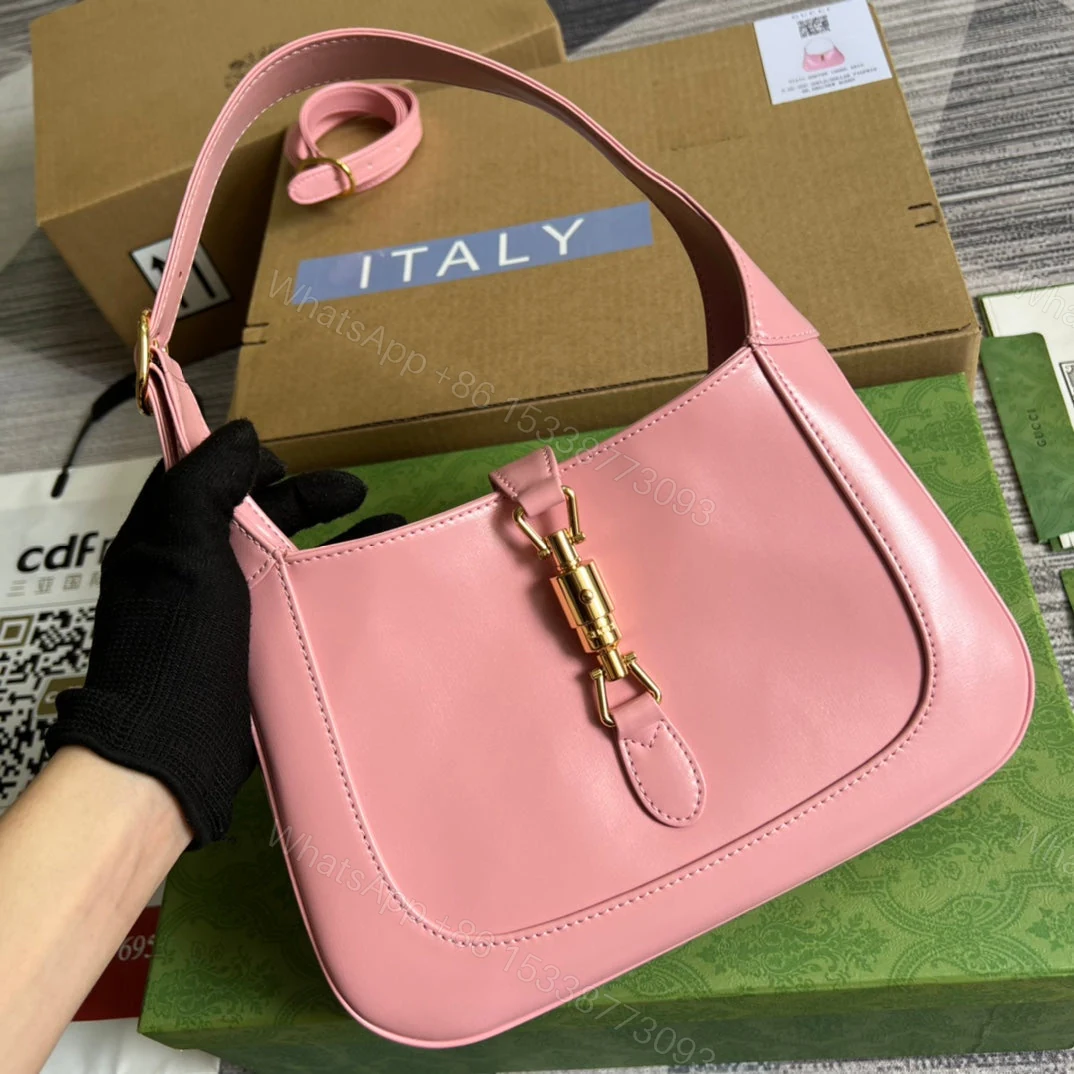 View 2 of GG JACKIE SMALL 28 SHOULDER BAG IN PINK PASTEL CALFSKIN