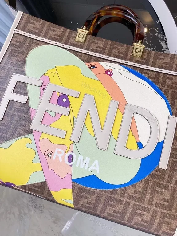 View 5 of Bold Canvas Satchel: Fendi-Inspired Graphic Luxury Bag