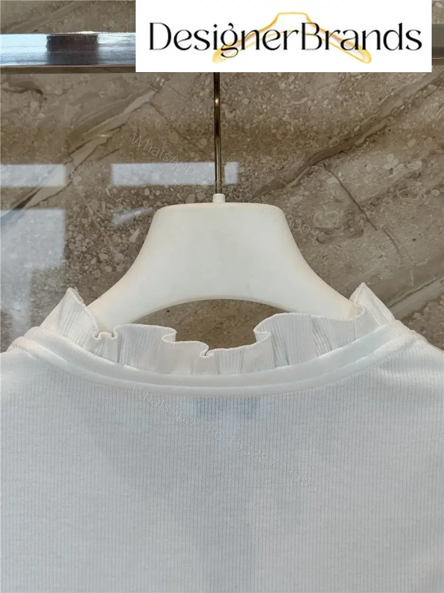 View 10 of LOEWE Paula Ibiza White Cotton-Blend Ruffled Vest