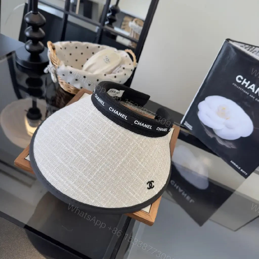 View 10 of Linen-Blend Visor Hat: Luxe Texture, Logo Detailing