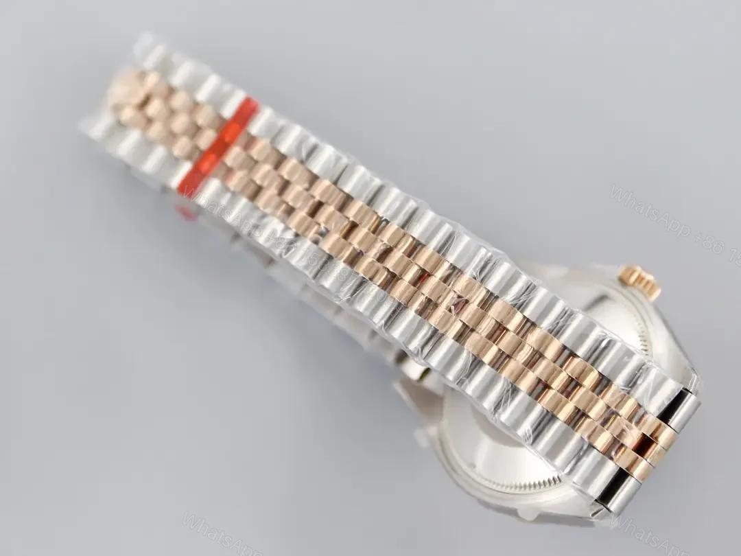 View 8 of Rolex Datejust 31 Rolesor Everose Fluted Jubilee White Roman Dial 178271-0067