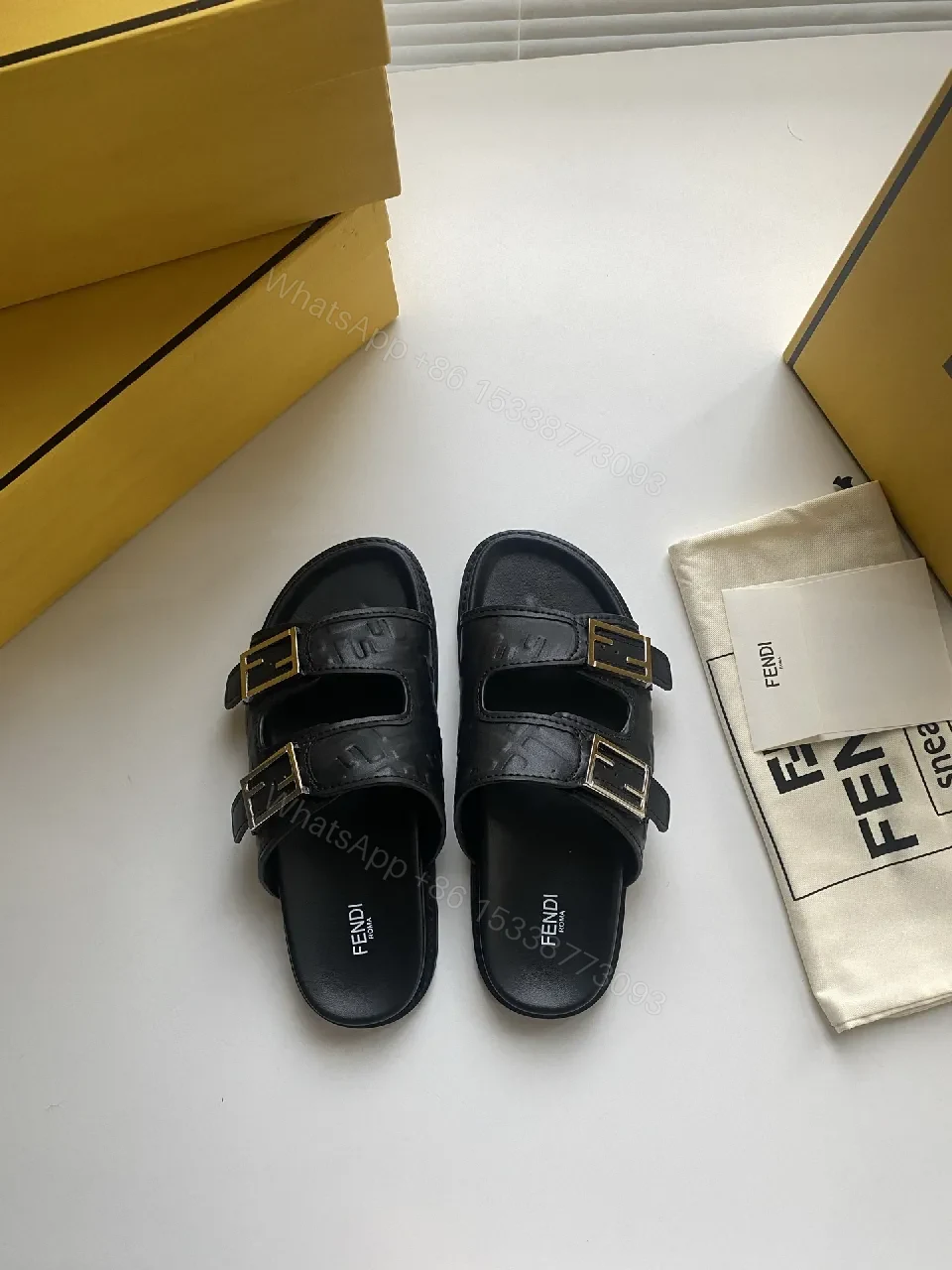 View 10 of Bold Leather Slides with Signature Detailing – Everyday Opulence