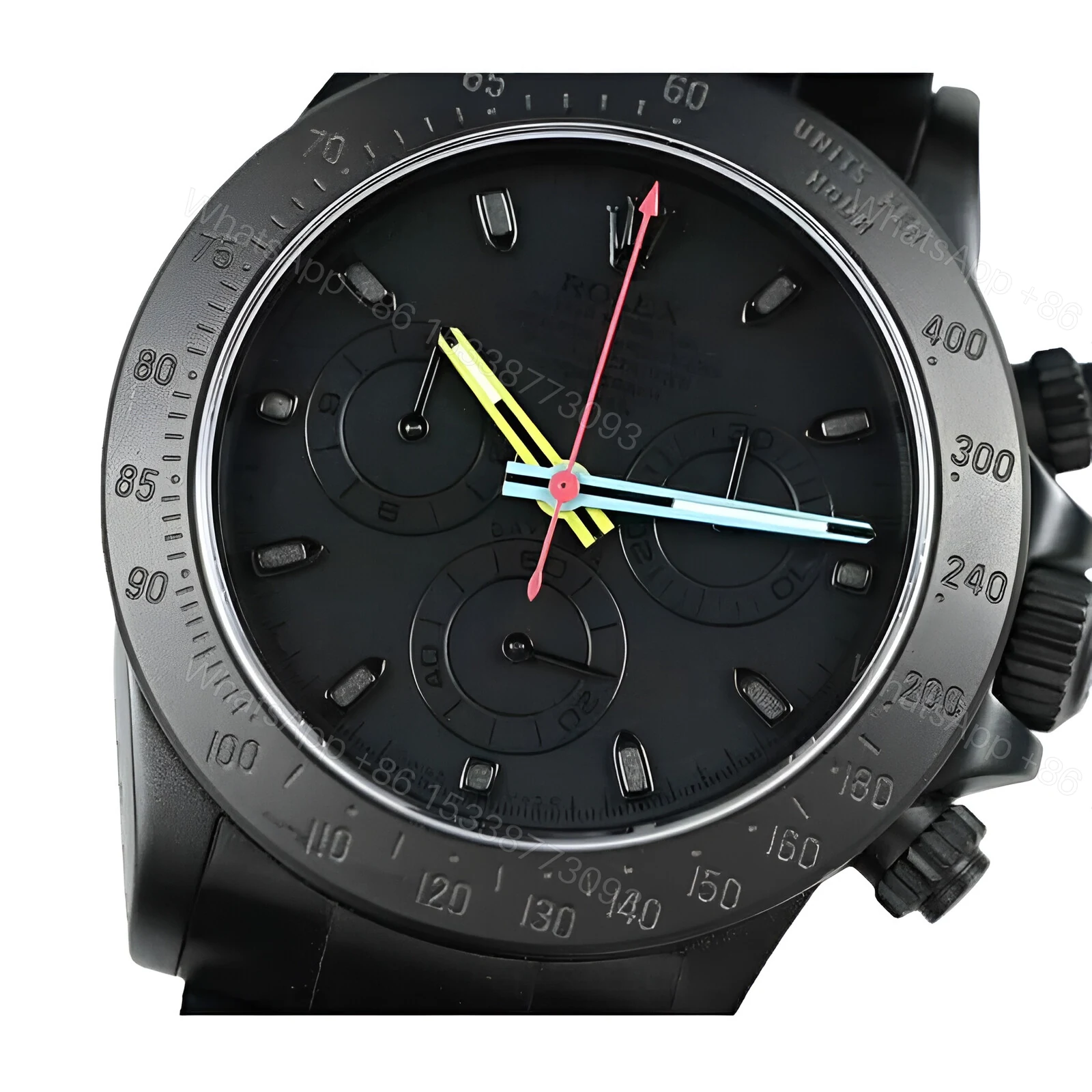 View 2 of Rolex Blaken Daytona Date Black Dial 116520 Replica